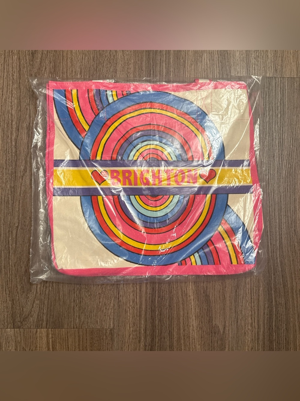 NEW Brighton LOVE large canvas tote bag with rainbow heart